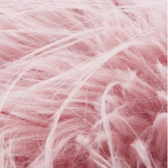 Luxury Faux Fur Cropped Coat Jacket Pink - Picture 9 of 10